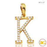 14KY 0.20CTW DIAMOND INITIAL PENDANT