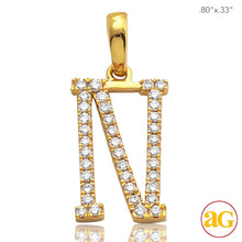 Load image into Gallery viewer, 14KY 0.20CTW DIAMOND INITIAL PENDANT