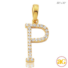 Cargar imagen en el visor de la galería, 14KY 0.15CTW DIAMOND INITIAL PENDANT