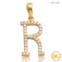 Cargar imagen en el visor de la galería, 14KY 0.20CTW DIAMOND INITIAL PENDANT