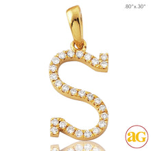 Cargar imagen en el visor de la galería, 14KY 0.15CTW DIAMOND INITIAL PENDANT