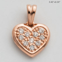 Cargar imagen en el visor de la galería, 14KR 0.10CTW DIAMOND HEART PENDANT