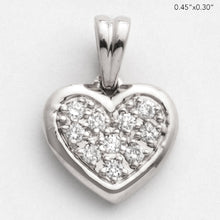 Cargar imagen en el visor de la galería, 14KW 0.10CTW DIAMOND HEART PENDANT