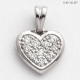 14KW 0.10CTW DIAMOND HEART PENDANT