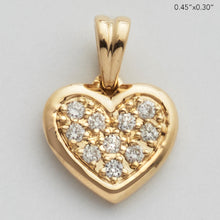 Cargar imagen en el visor de la galería, 14KY 0.10CTW DIAMOND HEART PENDANT