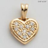 14KY 0.10CTW DIAMOND HEART PENDANT