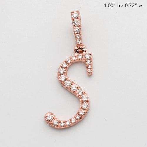 14KR 0.40CTW DIAMOND INITIAL PENDANT