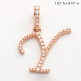 14KR 0.40CTW DIAMOND INITIAL PENDANT