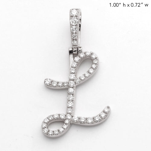 14KW 0.40CTW DIAMOND INITIAL PENDANT