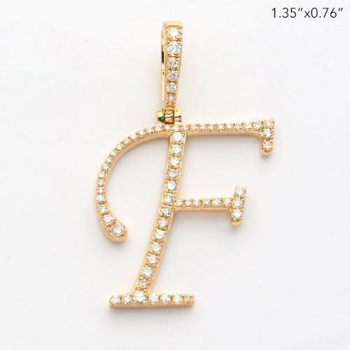 14KY 0.40CTW DIAMOND INITIAL PENDANT