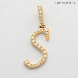 14KY 0.40CTW DIAMOND INITIAL PENDANT