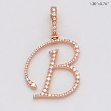 Cargar imagen en el visor de la galería, 14KR 0.50CTW DIAMOND INITIAL PENDANT