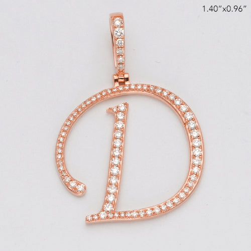 14KR 0.60CTW DIAMOND INITIAL PENDANT