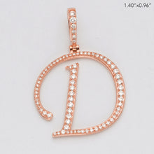 Cargar imagen en el visor de la galería, 14KR 0.60CTW DIAMOND INITIAL PENDANT