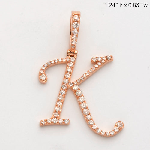 14KR 0.60CTW DIAMOND INITIAL PENDANT