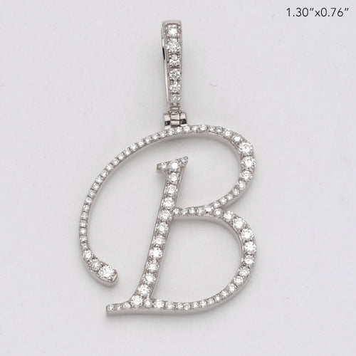 14KW 0.50CTW DIAMOND INITIAL PENDANT