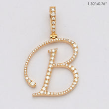 Cargar imagen en el visor de la galería, 14KY 0.50CTW DIAMOND INITIAL PENDANT