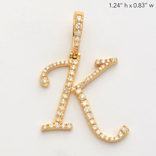 14KY 0.60CTW DIAMOND INITIAL PENDANT