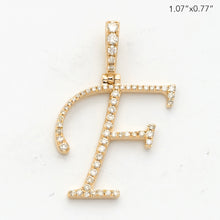 Cargar imagen en el visor de la galería, 14KY 0.55CTW DIAMOND INITIAL PENDANT