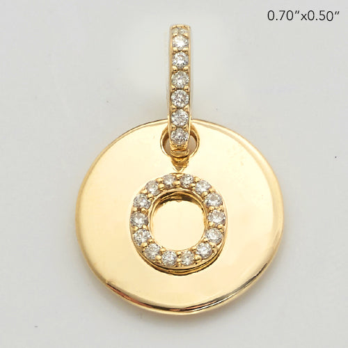 14KY 0.15CTW DIAMOND INITIAL PENDANT