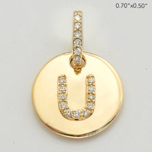 Load image into Gallery viewer, 14KY 0.15CTW DIAMOND INITIAL PENDANT