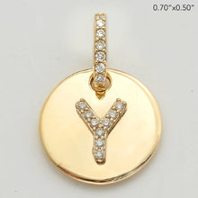 Cargar imagen en el visor de la galería, 14KY 0.15CTW DIAMOND INITIAL PENDANT