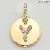 14KY 0.15CTW DIAMOND INITIAL PENDANT