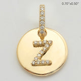 14KY 0.15CTW DIAMOND INITIAL PENDANT