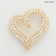 Cargar imagen en el visor de la galería, 14KY 1.00CTW DIAMOND OPEN HEART PENDANT