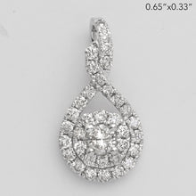 Cargar imagen en el visor de la galería, 14KW 0.50CTW DIAMOND TEARDROP PENDANT