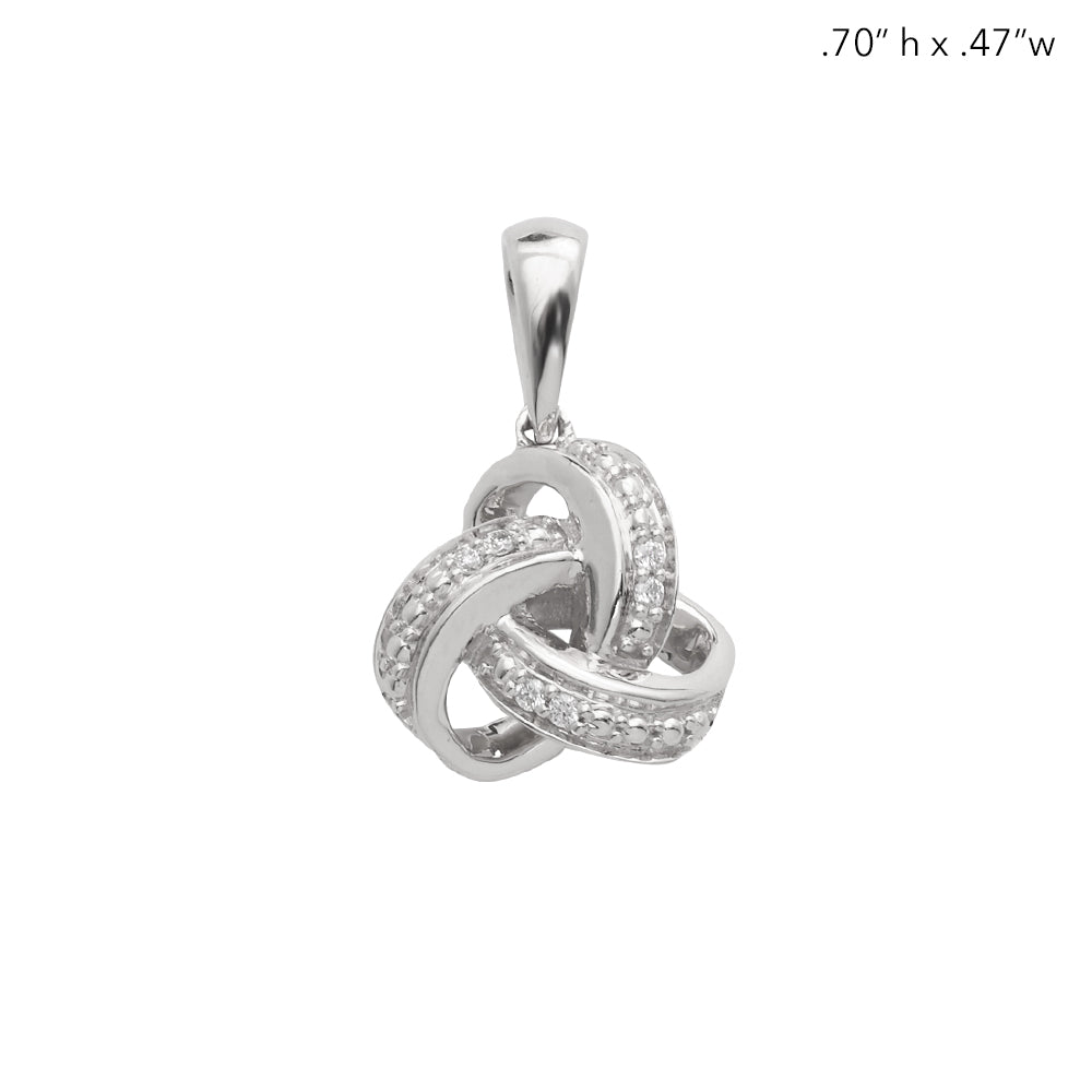 14KW 0.05CTW DIAMOND TRIPLE TWISTED CELTIC KNOT