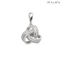 Cargar imagen en el visor de la galería, 14KW 0.05CTW DIAMOND TRIPLE TWISTED CELTIC KNOT