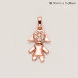 14KR 0.06CTW DIAMOND CHILD PENDNAT