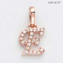 Cargar imagen en el visor de la galería, 14KR 0.07CTW DIAMOND INITIAL PENDANT