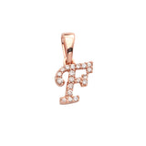 14KR 0.06CTW DIAMOND INITIAL PENDANT