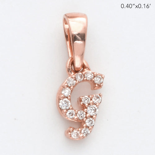 14KR 0.06CTW DIAMOND INITIAL PENDANT