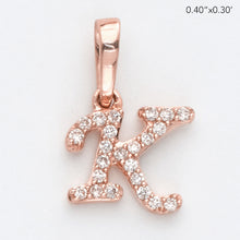 Cargar imagen en el visor de la galería, 14KR 0.06CTW DIAMOND INITIAL PENDANT