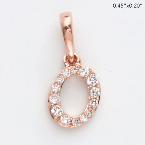 14KR 0.06CTW DIAMOND INITIAL PENDANT