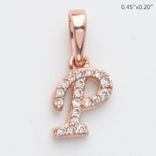 Cargar imagen en el visor de la galería, 14KR 0.06CTW DIAMOND INITIAL PENDANT