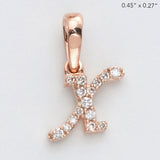 14KR 0.06CTW DIAMOND INITIAL PENDANT