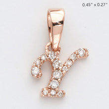 Cargar imagen en el visor de la galería, 14KR 0.07CTW DIAMOND INITIAL PENDANT