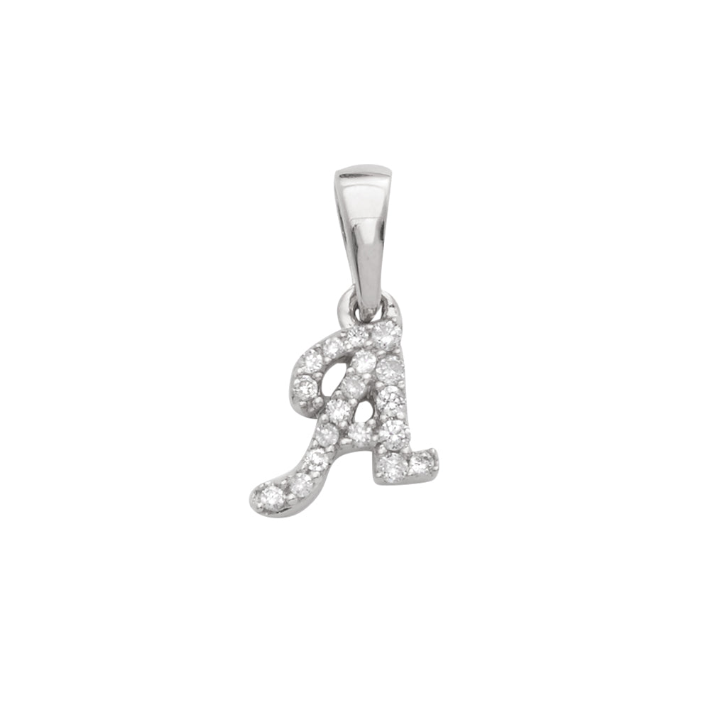 14KW 0.06CTW DIAMOND INITIAL PENDANT