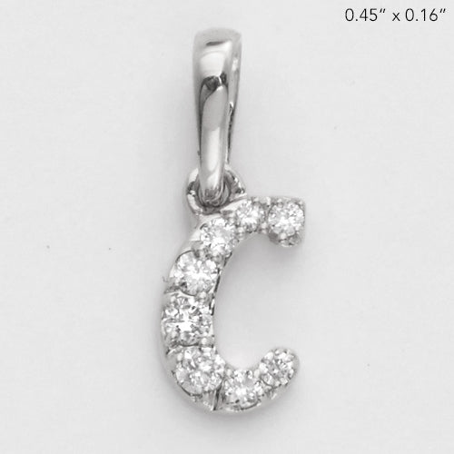 14KW 0.06CTW DIAMOND INITIAL PENDANT