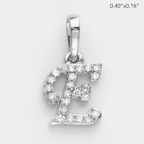 14KW 0.07CTW DIAMOND INITIAL PENDANT