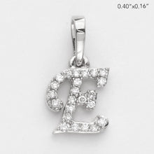 Load image into Gallery viewer, 14KW 0.07CTW DIAMOND INITIAL PENDANT