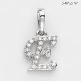 14KW 0.07CTW DIAMOND INITIAL PENDANT