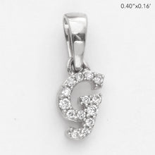 Load image into Gallery viewer, 14KW 0.06CTW DIAMOND INITIAL PENDANT