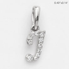 Load image into Gallery viewer, 14KW 0.05CTW DIAMOND INITIAL PENDANT