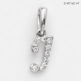 14KW 0.05CTW DIAMOND INITIAL PENDANT