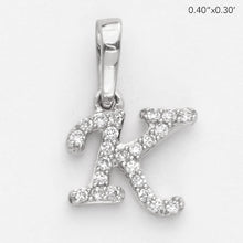 Load image into Gallery viewer, 14KW 0.06CTW DIAMOND INITIAL PENDANT